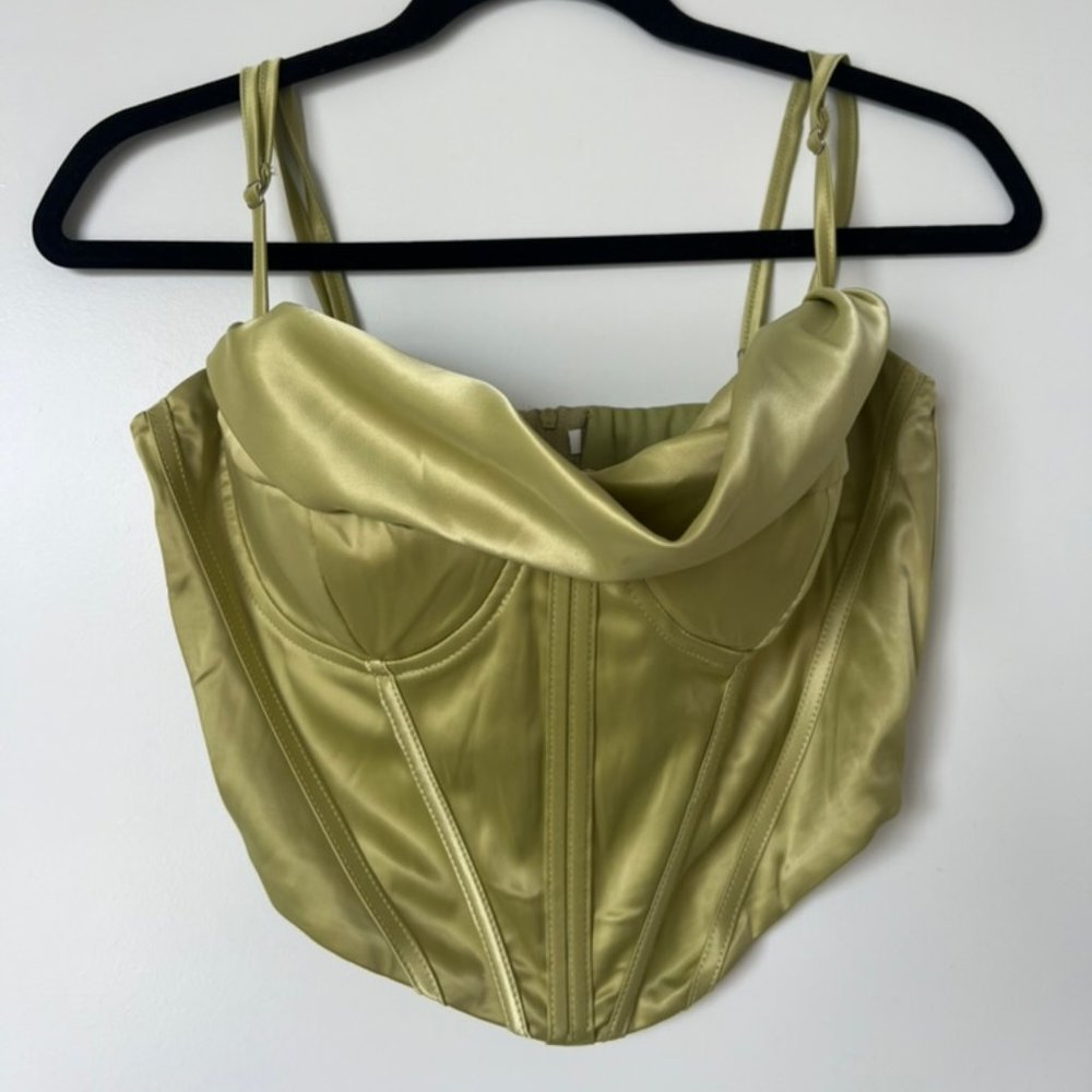 light green corset top from amazon